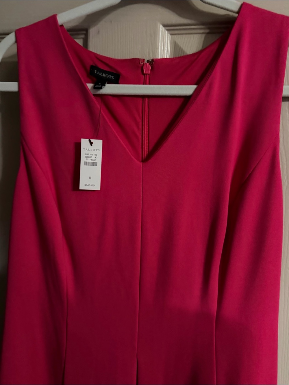 Talbots Hot Pink Midi Dress